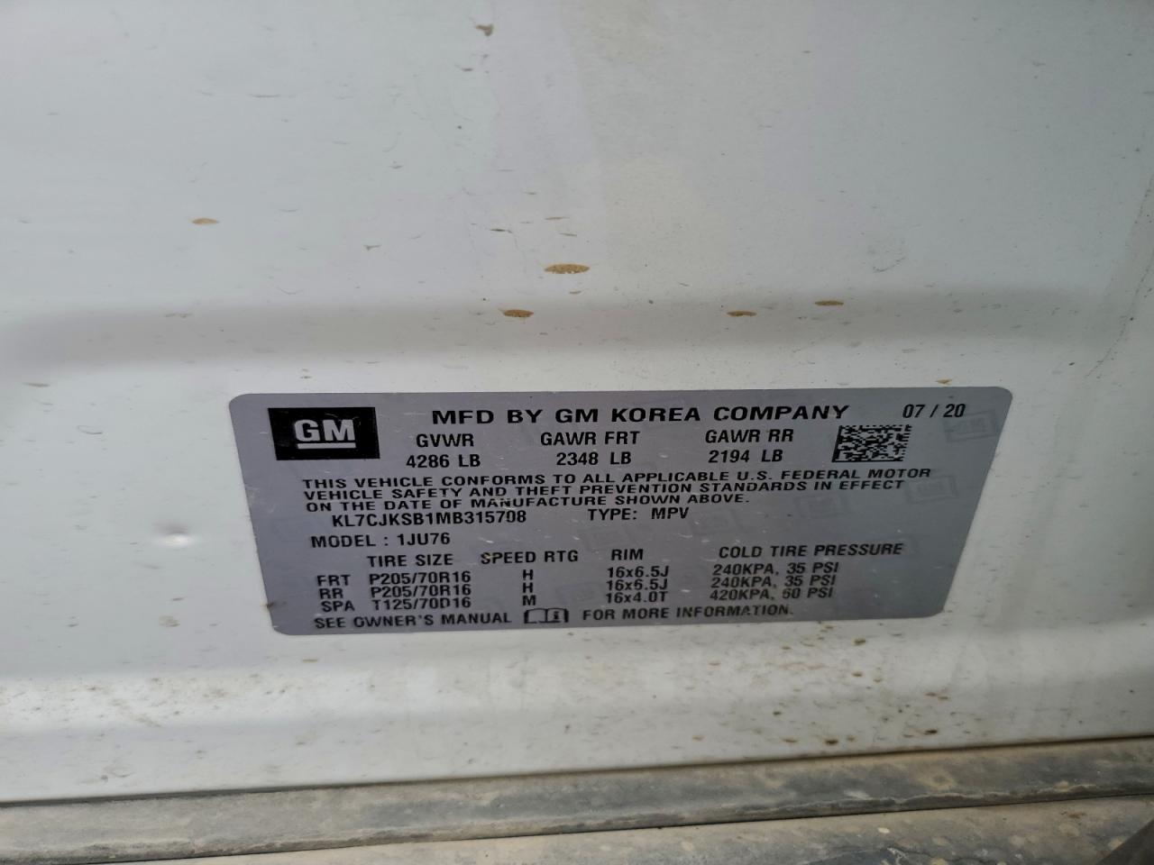 Chevrolet Trax Ls Image 8