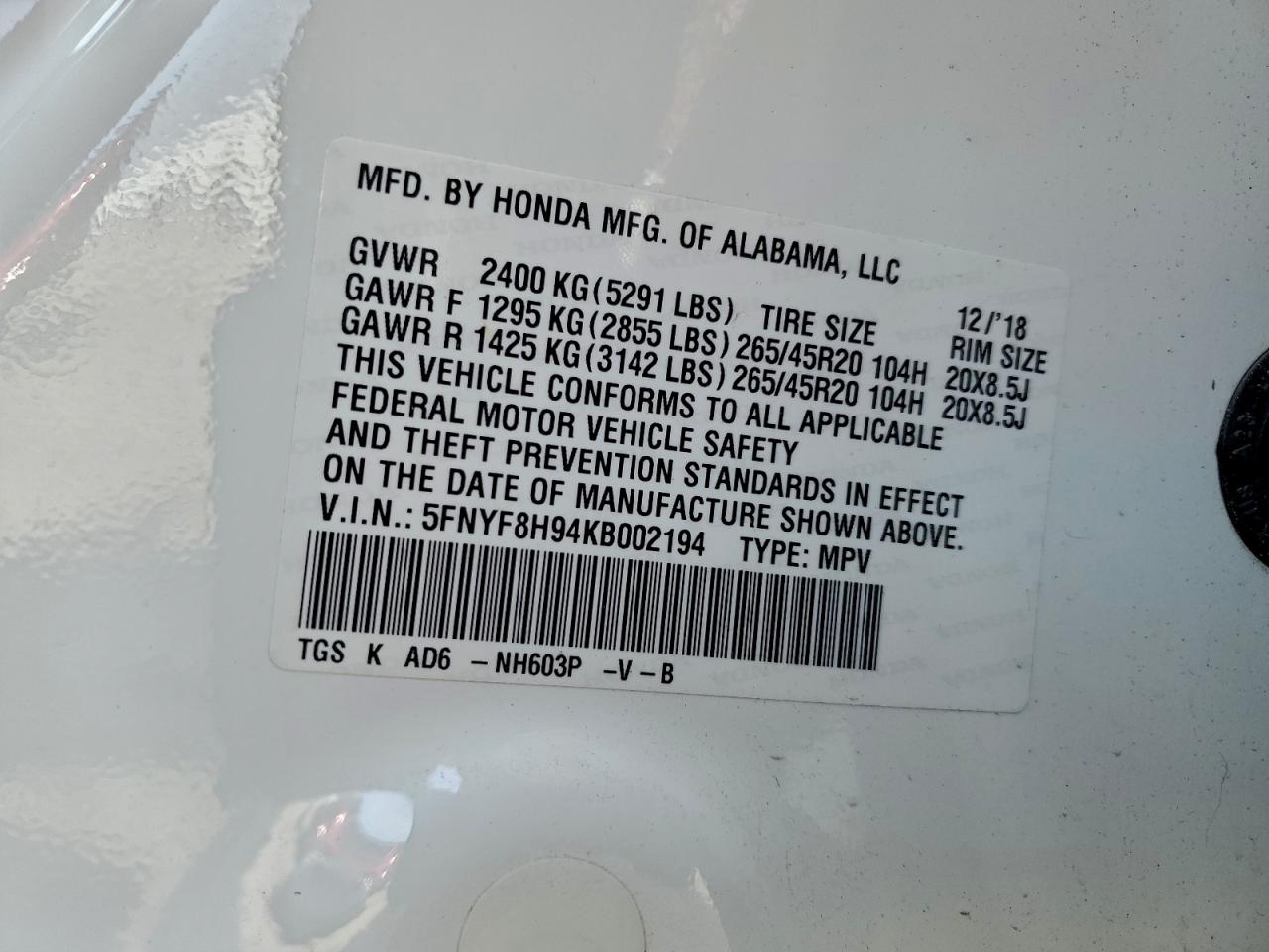 Honda Passport Touring Image 10