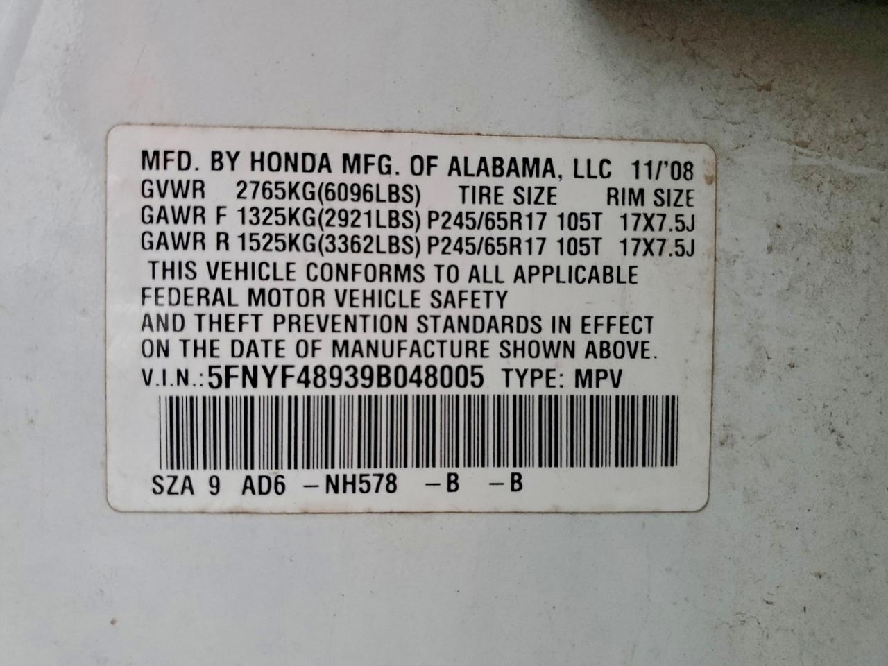 Honda Pilot Touring Image 11