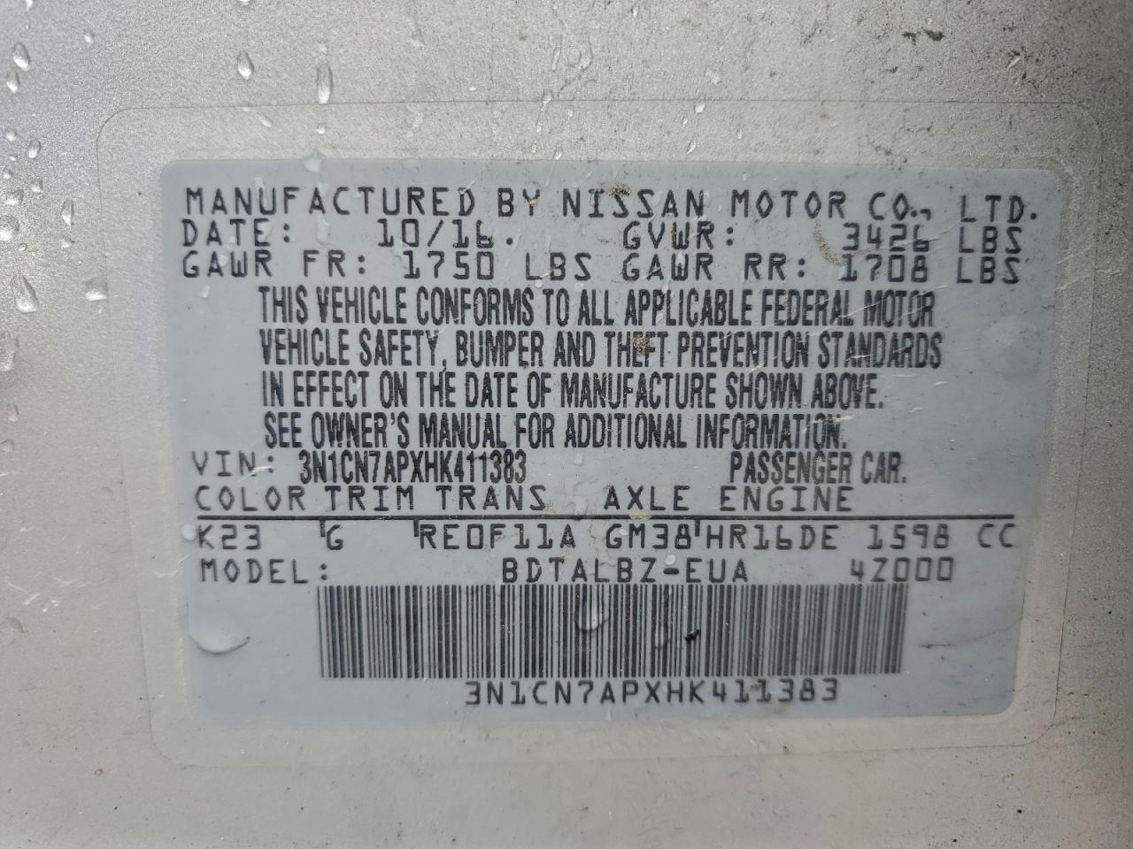 Nissan Versa S Image 2