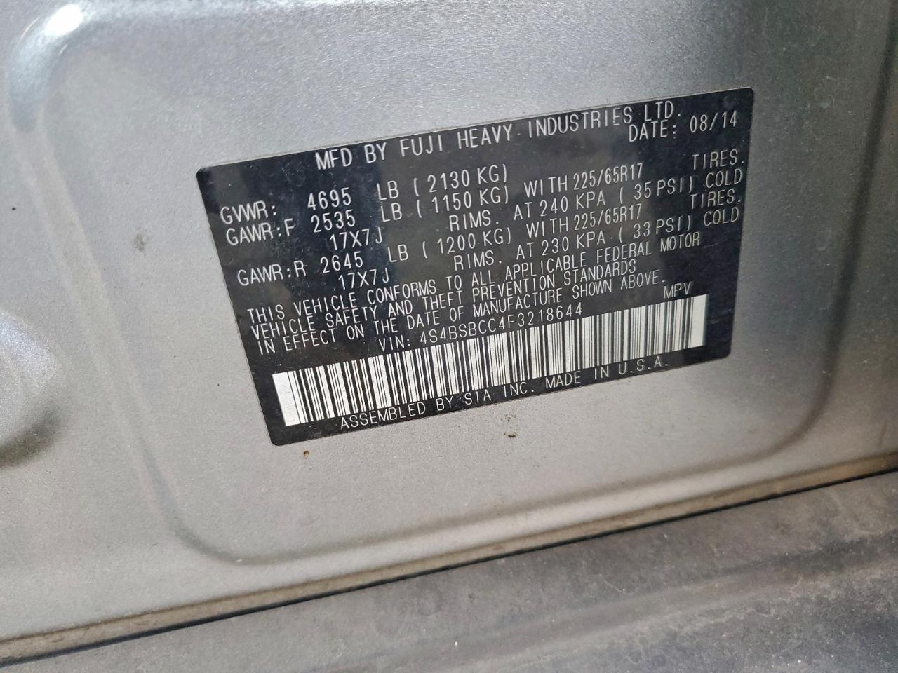 Subaru Outback 2.5i Premium Image 8