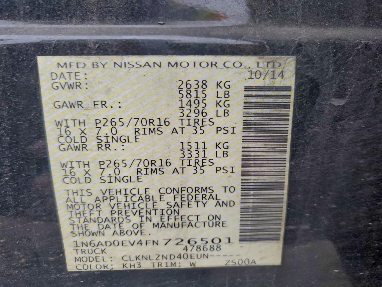 Nissan Frontier S Image 7